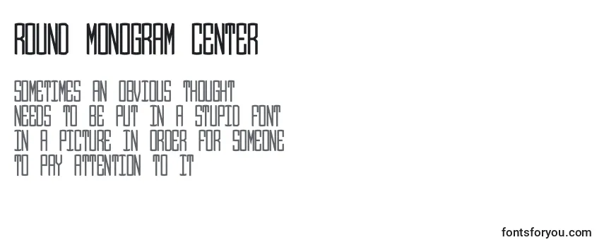Review of the Round Monogram Center Font