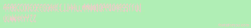 Round Monogram Left Font – Pink Fonts on Green Background