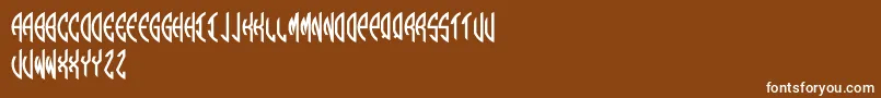 Round Monogram Left Font – White Fonts on Brown Background