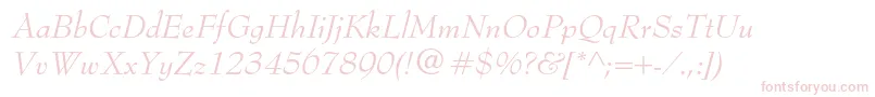 BernhardmodernstdItalic Font – Pink Fonts on White Background