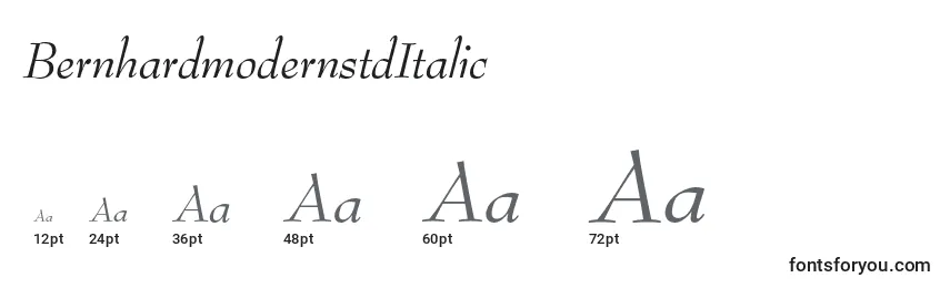 Размеры шрифта BernhardmodernstdItalic