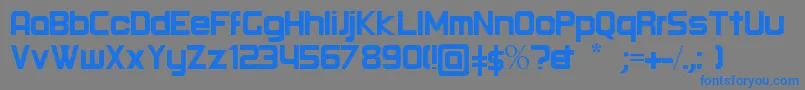 Round Regular Font – Blue Fonts on Gray Background