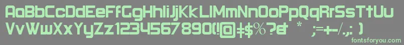 Round Regular Font – Green Fonts on Gray Background