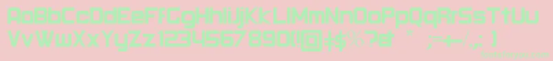 フォントRound Regular – ピンクの背景に緑の文字