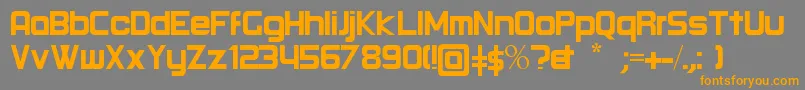 Round Regular Font – Orange Fonts on Gray Background