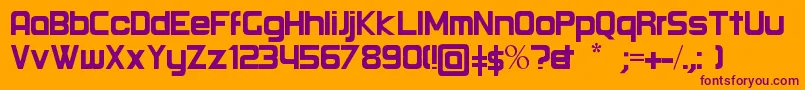 Round Regular Font – Purple Fonts on Orange Background