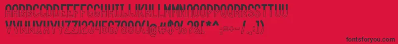 roundabout fill Font – Black Fonts on Red Background