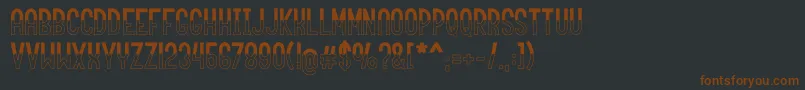roundabout fill Font – Brown Fonts on Black Background