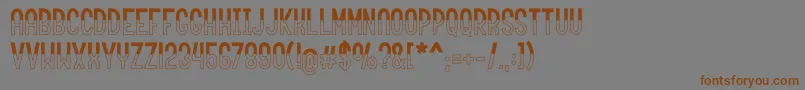 Шрифт roundabout fill – коричневые шрифты на сером фоне