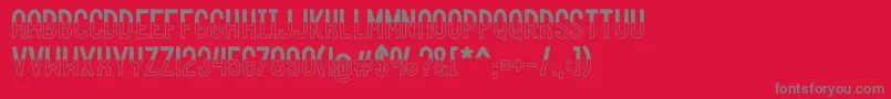 roundabout fill Font – Gray Fonts on Red Background