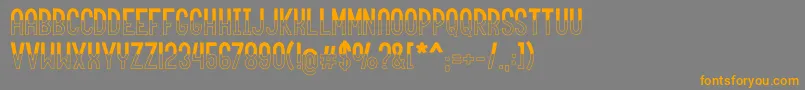 roundabout fill-Schriftart – Orangefarbene Schriften auf grauem Hintergrund