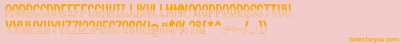 roundabout fill Font – Orange Fonts on Pink Background