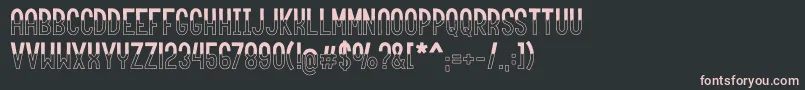 roundabout fill Font – Pink Fonts on Black Background