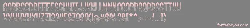 roundabout fill Font – Pink Fonts on Gray Background