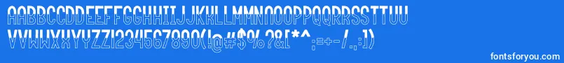 roundabout fill Font – White Fonts on Blue Background