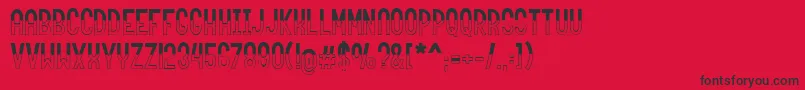 roundabout fill Font – Black Fonts on Red Background