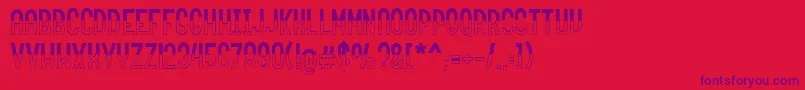 roundabout fill Font – Purple Fonts on Red Background