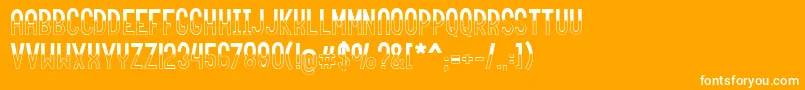 roundabout fill Font – White Fonts on Orange Background