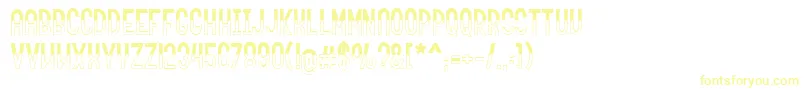 roundabout fill Font – Yellow Fonts on White Background