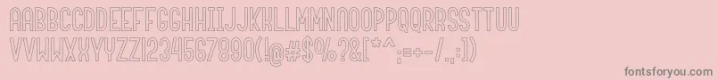 roundabout outline Font – Gray Fonts on Pink Background