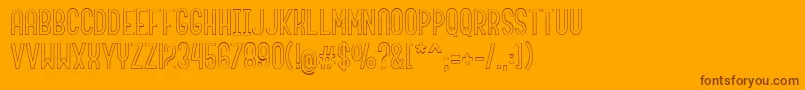 roundabout outline Font – Brown Fonts on Orange Background