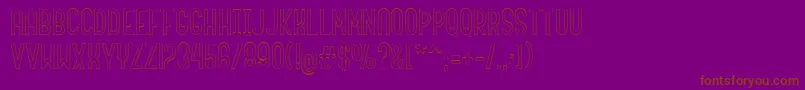 Więcej informacji o czcionce roundabout outline Czcionka roundabout outline – brązowe czcionki na fioletowym tle