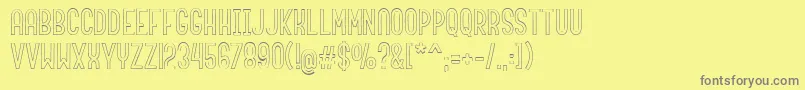 Подробнее о шрифте roundabout outline Шрифт roundabout outline – серые шрифты на жёлтом фоне