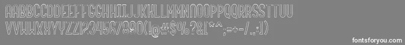 roundabout outline Font – White Fonts on Gray Background
