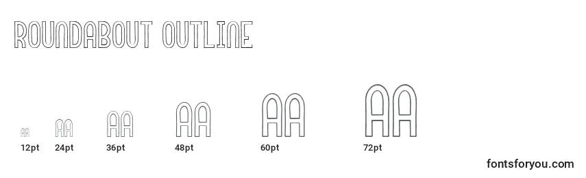 Roundabout outline (139214) Font Sizes