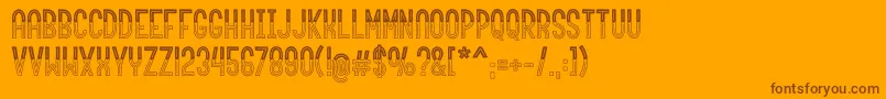 roundabout Font – Brown Fonts on Orange Background