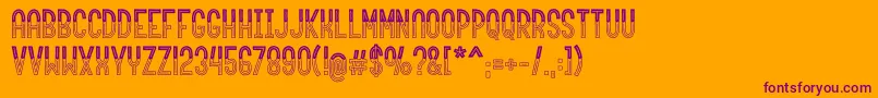 roundabout Font – Purple Fonts on Orange Background