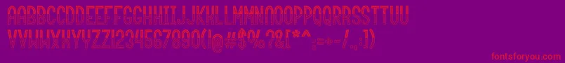 roundabout Font – Red Fonts on Purple Background