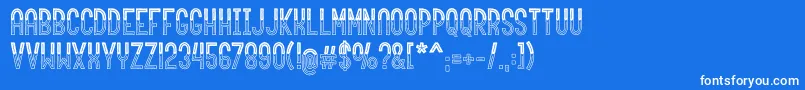 roundabout Font – White Fonts on Blue Background