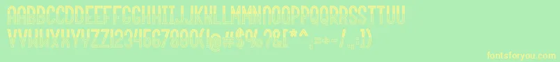 roundabout Font – Yellow Fonts on Green Background