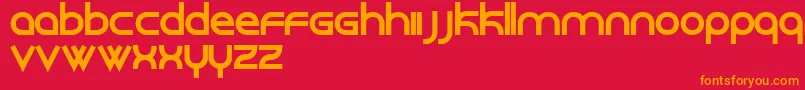 Roundabout Font – Orange Fonts on Red Background