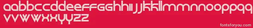 Roundabout Font – Pink Fonts on Red Background