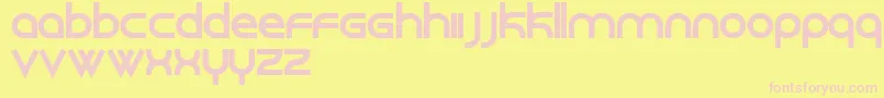 Roundabout Font – Pink Fonts on Yellow Background