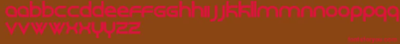 Roundabout Font – Red Fonts on Brown Background