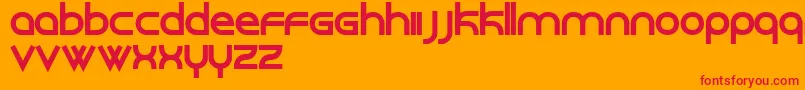 Roundabout Font – Red Fonts on Orange Background
