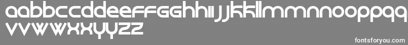 フォントRoundabout – 灰色の背景に白い文字