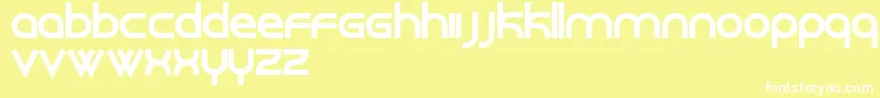 Roundabout Font – White Fonts on Yellow Background