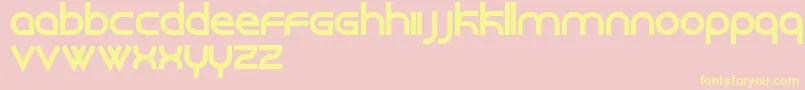 Roundabout Font – Yellow Fonts on Pink Background