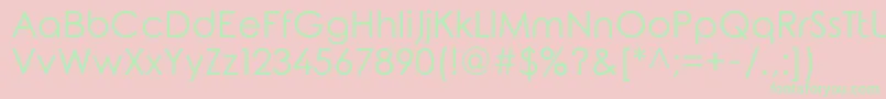 Rounded Elegance Font – Green Fonts on Pink Background