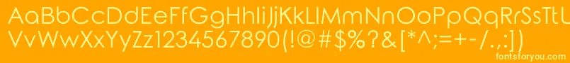 Шрифт Rounded Elegance – жёлтые шрифты на оранжевом фоне