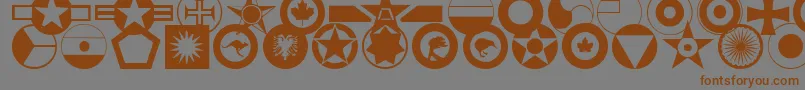 roundels Font – Brown Fonts on Gray Background