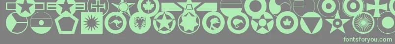 roundels Font – Green Fonts on Gray Background
