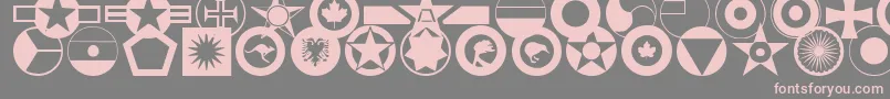 roundels Font – Pink Fonts on Gray Background