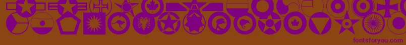 roundels Font – Purple Fonts on Brown Background