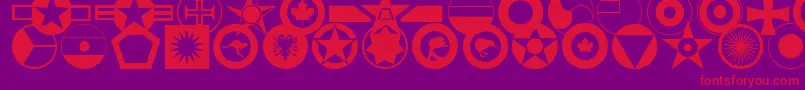 roundels Font – Red Fonts on Purple Background