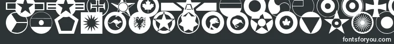 roundels Font – White Fonts on Black Background